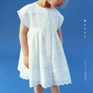 Zara baby white embroidery dress size 2-3 years